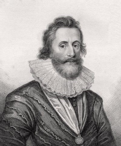 Dudley North, engraved by Rivers, illustration from 